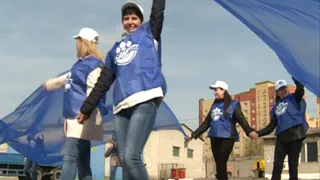 В первомайском шествии сотрудники рязанского Водоканала будут имитировать волны