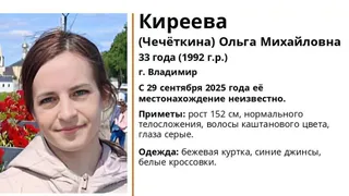 Во Владимире разыскивают 33-летнюю женщину в бежевой куртке и синих джинсах