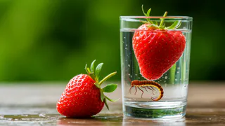 Говорят, если опустить клубнику в соленую воду, то из нее попрут черви. Попробовала и обалдела - рассказываю