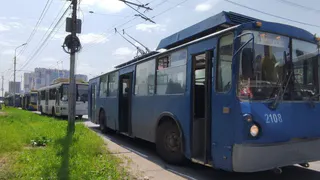 На Московском шоссе в Рязани 25 мая произошел обрыв троллейбусных проводов 