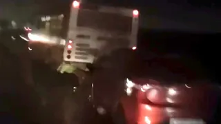 Авария на Солотчинском мосту: столкнулись легковушка и автобус