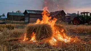В Бавлинском районе мужчина предстанет перед судом за поджог сена соседки