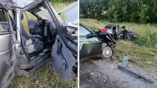 "Разбортировалось колесо": под Рязанью столкнулись две "Лады"