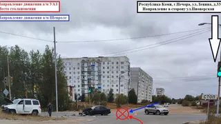 В Коми автомобили "УАЗ" и "Шевроле" не поделили перекрёсток