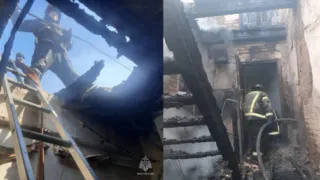 Пожар в Александровском районе полностью уничтожил дом