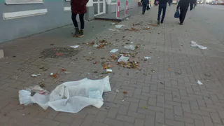 "Под ногами - разорванные пакеты", - рязанцы пожаловались на мусор на Первомайском проспекте