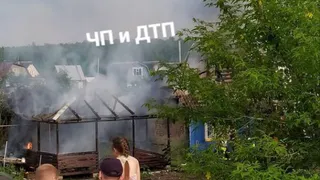 В Брянске в садовом обществе «Рассвет» произошел пожар.