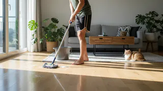 Полы можно не мыть неделями: всего одна ложка на ведро воды и поверхности будут сверкать как после полировки
