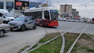 В Магнитогорске загорелся трамвай