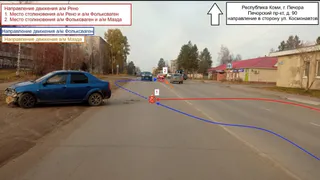 В Коми неосторожный разворот спровоцировал цепное ДТП с пострадавшим