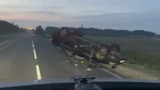 Пострадал 16-летний мальчишка: под Рязанью "Лада Приора" перевернулась на крышу, водитель был пьян