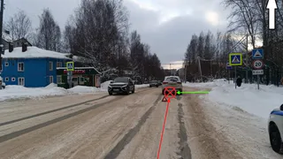 В Коми водитель сбил мальчика и женщину на пешеходном переходе