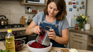 Беру свеклу и секретную заправку — через 15 минут «Ядрёна-Матрёна» готова: с таким салатом каждый ужин праздничный