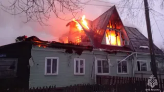 В Киржаче пожар уничтожил частный дом