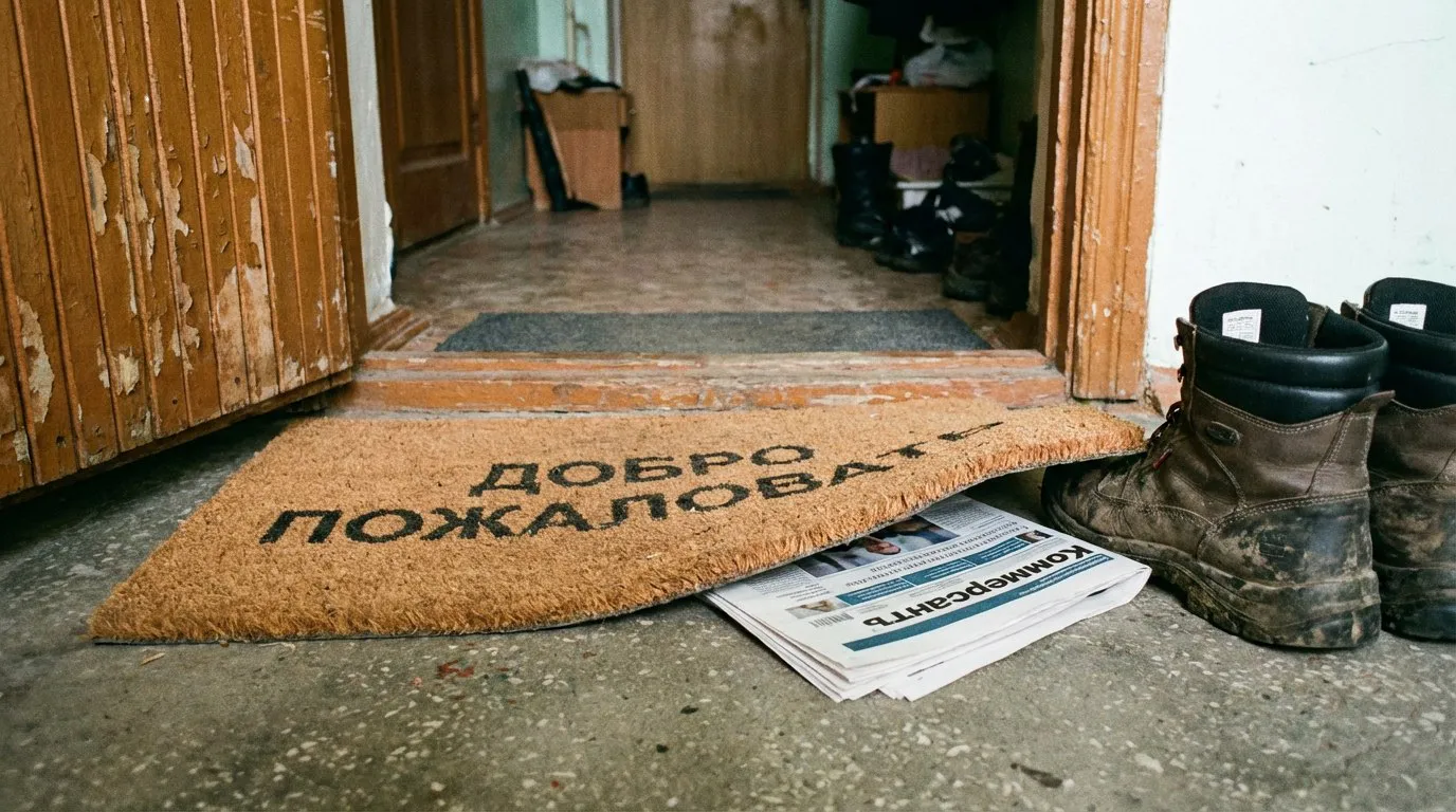 Положила газету под коврик у двери - подсмотрела у финнов. Вот как это работает и зачем нужно