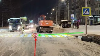 Экскаватор в Сыктывкаре сбил женщину на пешеходном переходе