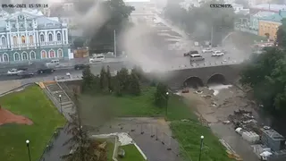 Таймлапс: министр транспорта Рязани опубликовал видео работы ливнёвок на Астраханском мосту