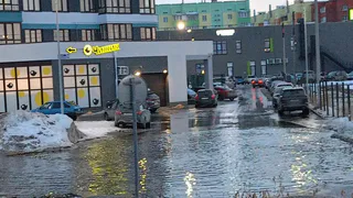 В Рязани затопило улицу Быстрецкую