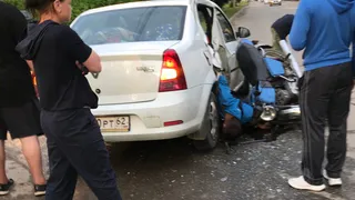 Мотоциклист был пьян: в Рязани столкнулись "Рено" и мотоцикл