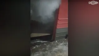 Опубликовано видео пожара в электричке Москва - Рязань