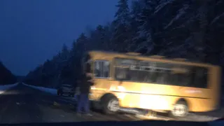 В Касимовском районе школьный автобус попал в ДТП