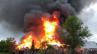 В Сараевском районе 22 июня сгорели дачный дом, баня и постройки