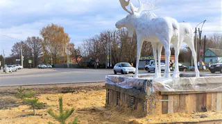 Лосей вернули на место: в Ряжске обновили советские скульптуры