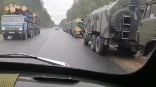 «Вояки в городе»:  в Касимове засняли колонну военной техники