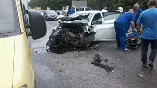 Жуткое ДТП в Рязанском районе - столкнулись Хендай и Тойота, есть пострадавшие