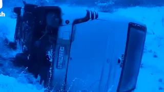 В Нижегородской области перевернулся рейсовый автобус