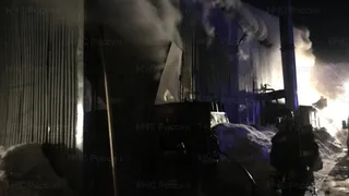 Мощный пожар произошел в котельной в Суздальском районе