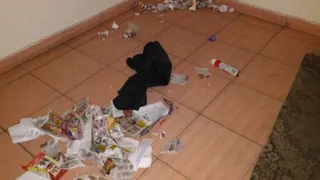 В брянской многоэтажке сняли на фото свалку в подъезде