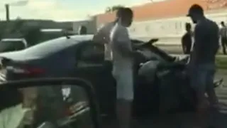 В Дашково-Песочне столкнулись две иномарки. Видео