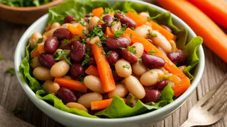 Готовлю постный салат с фасолью - вкусно и сытно: делов-то на 5 минут