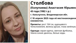 Во Владимирской области ищут пропавшую 43-летнюю жительницу города Кольчугино