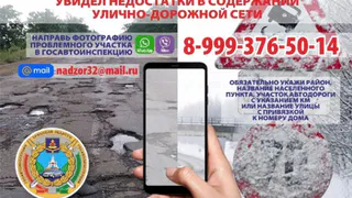 Брянцам предложили сообщать о ямах на дорогах в ГИБДД