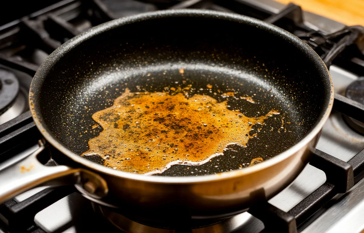 Два пакетика заливаю кипятком, и сковородка как новая: от жира и нагара не остается и следа