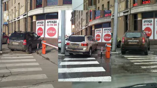 На Вокзальной водители перекрывают пешеходный переход автомобилями... каждый день