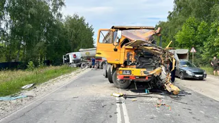 В ДТП с двумя фурами под Рязанью пострадал водитель Shaanxi