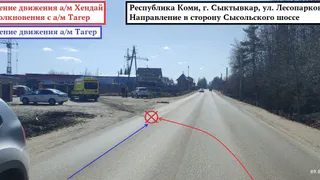 В Сыктывкаре столкнулись два автомобиля и ранили трёх человек накануне Дня Победы