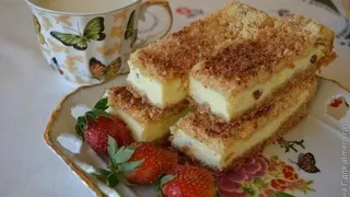 Вкуснятина к чаю - песочный пирог с творогом