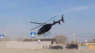 Черный вертолет Сердюкова улетел из Рязани (видео)