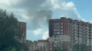 На Михайловском шоссе в квартире многоэтажки произошел пожар