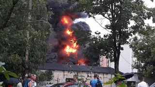 После грозы в Брянске загорелась трансформаторная подстанция