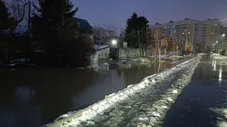В Рязани снова затопило улицу Окскую