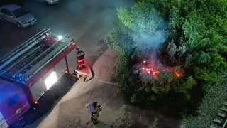 У железнодорожной станции Лесок 6 июня вспыхнул пожар