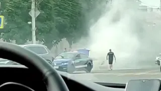 На Первомайском проспекте в Рязани сгорел автомобиль