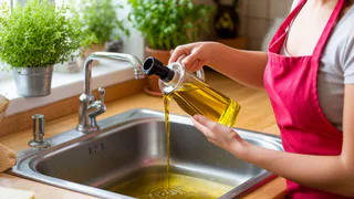 Уходя из дома, всегда заливаю подсолнечное масло в раковину: результату рада как слон