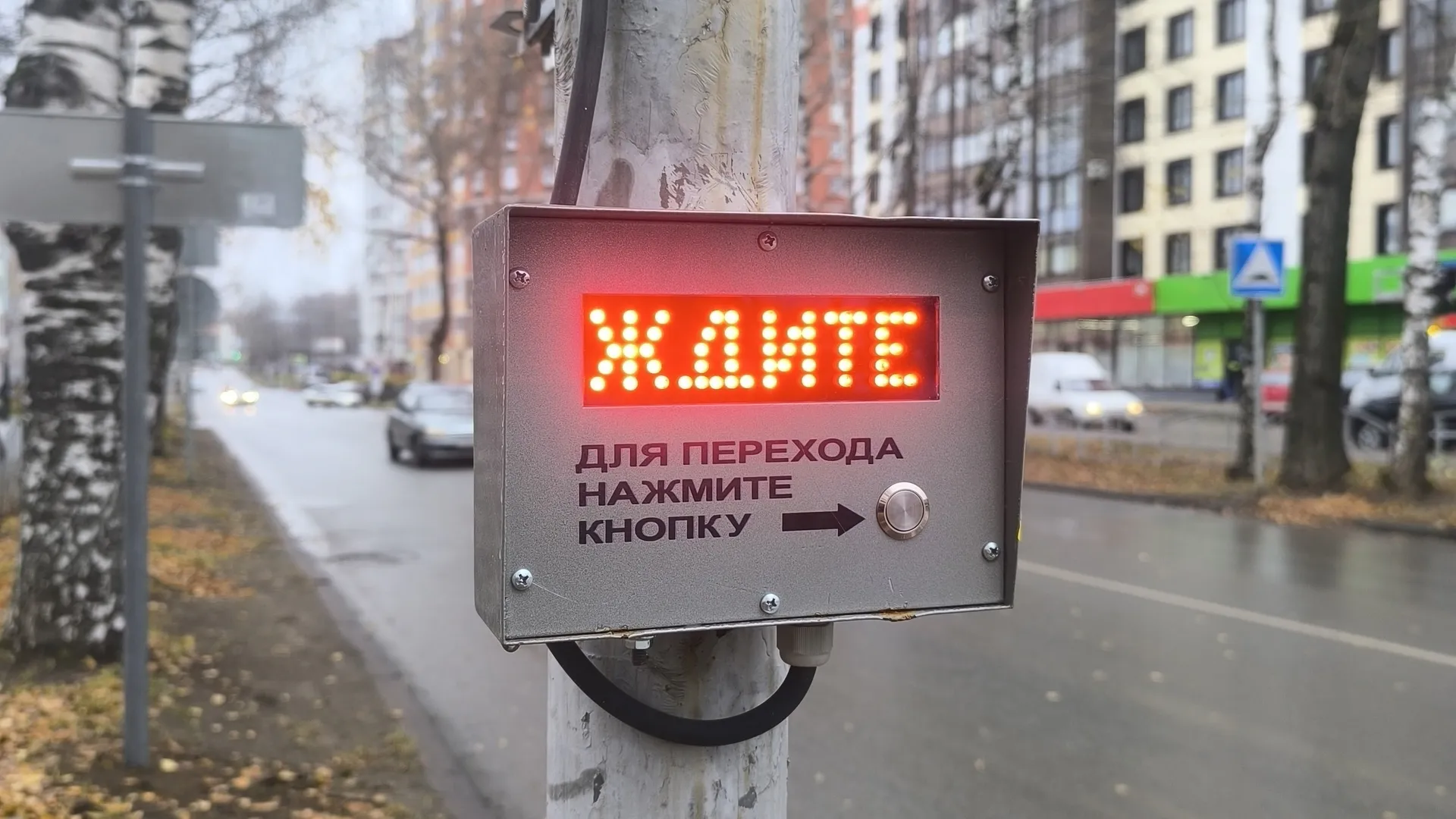 В Сыктывкаре оснастили еще один пешеходный переход вызывным светофором
