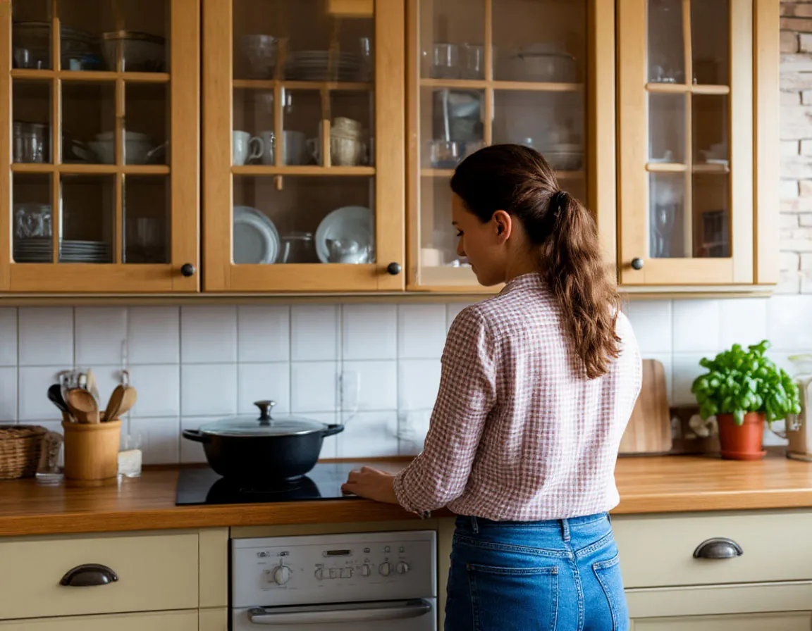 Жирный налёт и грязь сами сползут с кухонных шкафчиков: дешевое средство заменит магазинную химию
